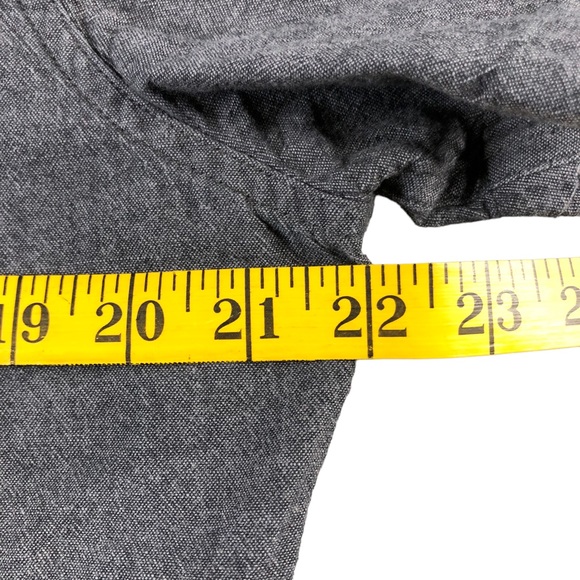 Levis Mens Large Gray Casual Button Down Short Sleeve Shirt, Standard fit - Picture 5 of 7